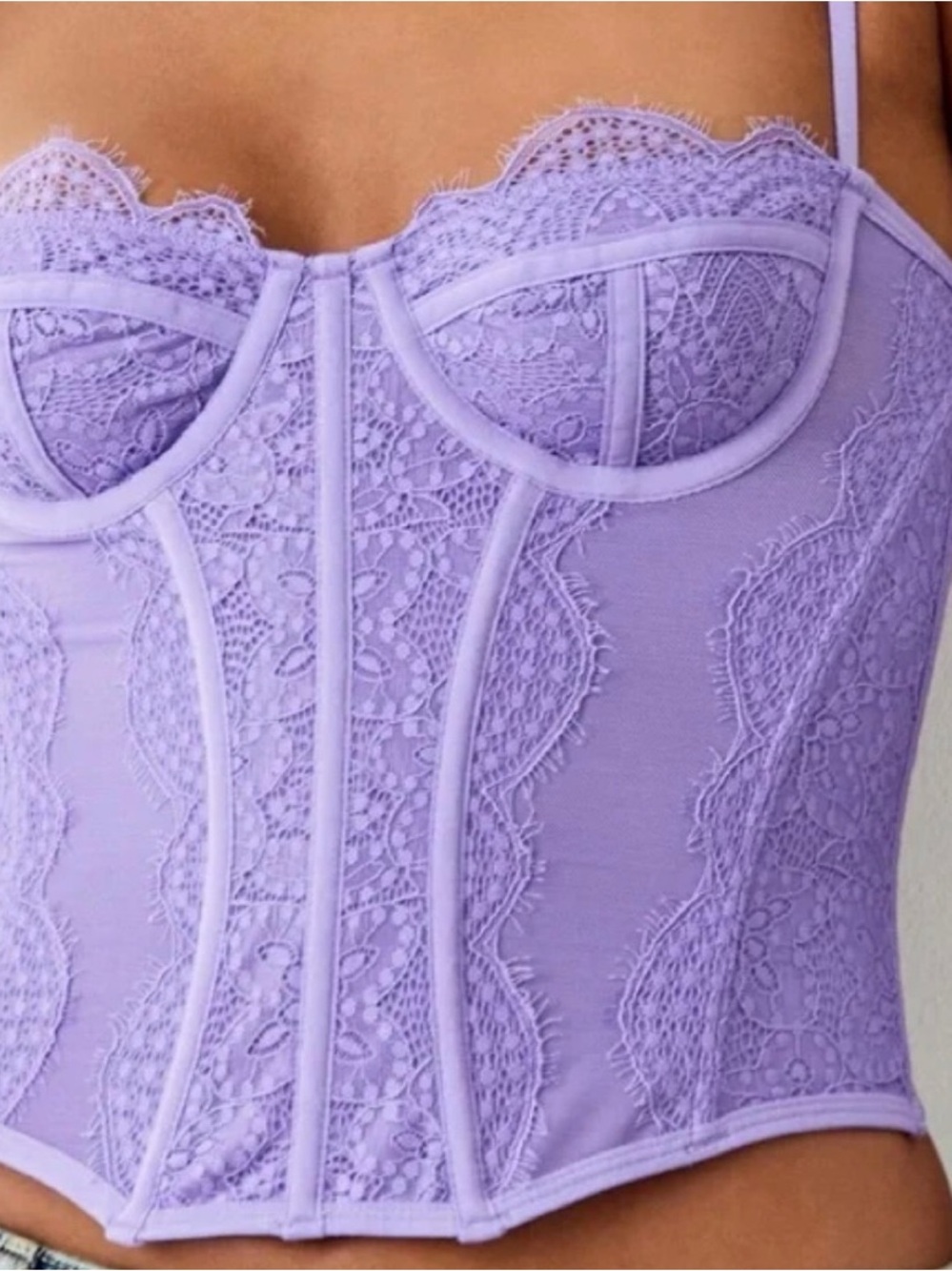 Urban outfitters modern love corset in purple